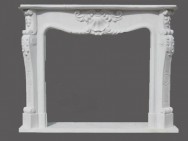 Marble Scuplture Fireplace Mantels-5611W