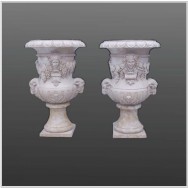 White Marble Flower Pot-1103
